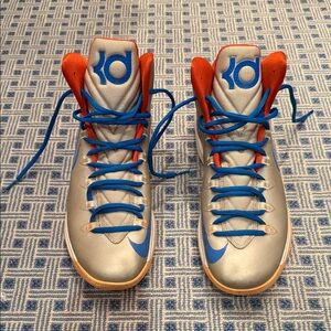 Nike KD 5 "Birch" OKC Thunder - Silver Orange Blue - Men's US 13